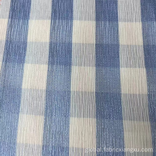 T Shirt Fabric Manufacturers polyester yarn dyed woven check twill shirt fabric Factory